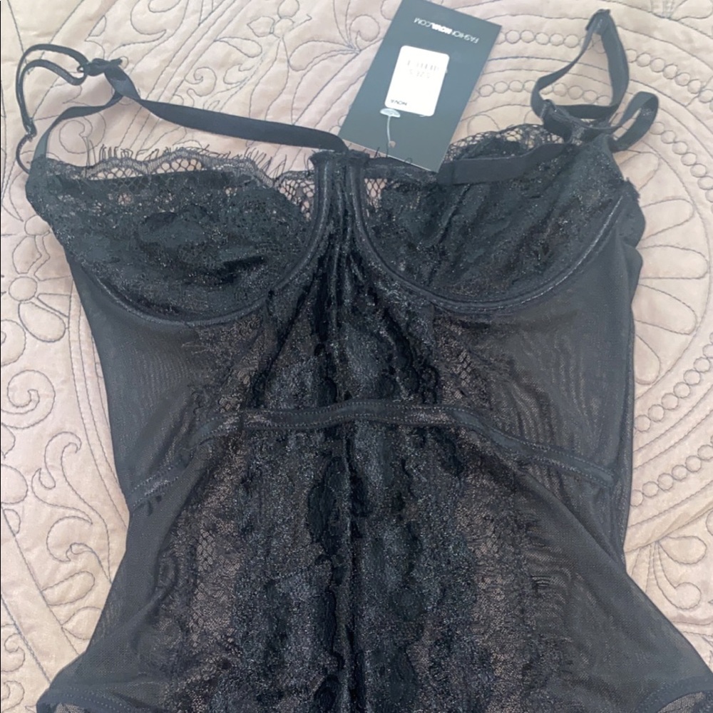 Black Lace Teddy - Picture 4 of 4